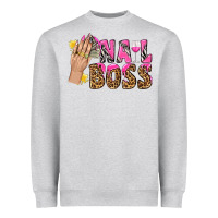Heather Grey nail boss bbs Heavyweight Sweatshirt - BundleAndBundleShop