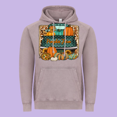 Pumpkin Farm Truck Vintage Hoodie Designed By Jasminsmagicworld