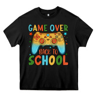 Black game over back to school Heavy Core Tee - JahusDesignShop