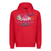 Red why fall in love when you can fall asleep Premium Hoodie - CowGirlArtShop