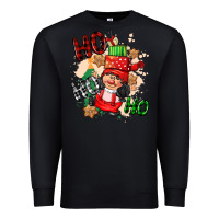 Black ho ho ho girl gnome Premium Sweatshirt - CowGirlArtShop