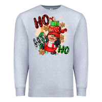 Heather Grey ho ho ho girl gnome Premium Sweatshirt - CowGirlArtShop