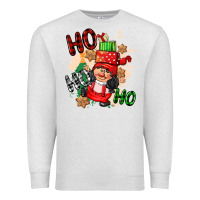 Oatmeal Heather ho ho ho girl gnome Premium Sweatshirt - CowGirlArtShop