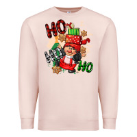 Pale Pink ho ho ho girl gnome Premium Sweatshirt - CowGirlArtShop