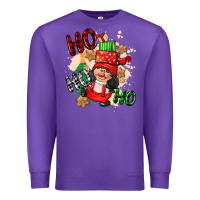 Purple ho ho ho girl gnome Premium Sweatshirt - CowGirlArtShop