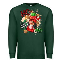 Sports Green ho ho ho girl gnome Premium Sweatshirt - CowGirlArtShop