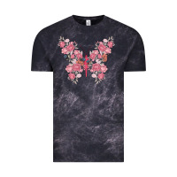 Cloud Black floral butterfly Vintage Tee - MaliasSmallBusiness