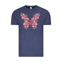 Vintage Denim floral butterfly Vintage Tee - MaliasSmallBusiness