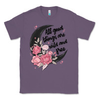 Lavender all good things are wild and free Classic Tee - MaliasSmallBusiness