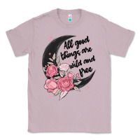 Lilac all good things are wild and free Classic Tee - MaliasSmallBusiness