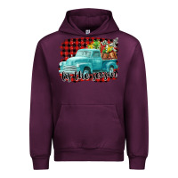 Mauve Wine Tis The Season Christmas Truck Urban Hoodie - FaDigitalArtStudio