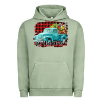 Pigment Oil Green Tis The Season Christmas Truck Urban Hoodie - FaDigitalArtStudio
