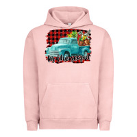 Pigment Salmon Tis The Season Christmas Truck Urban Hoodie - FaDigitalArtStudio