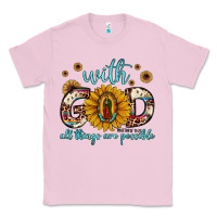 Bubblegum Pink with god all things are possible matthew 19 26 Classic Tee - JahusDesignShop