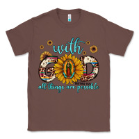 Chestnut with god all things are possible matthew 19 26 Classic Tee - JahusDesignShop