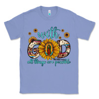 Colony Blue with god all things are possible matthew 19 26 Classic Tee - JahusDesignShop