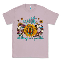 Lilac with god all things are possible matthew 19 26 Classic Tee - JahusDesignShop