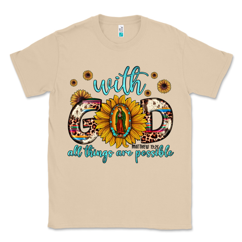 With God All Things Are Possible Matthew 19 26 Classic Tee by JahusDesignShop | Teevron