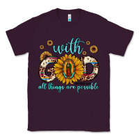 Plum with god all things are possible matthew 19 26 Classic Tee - JahusDesignShop