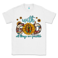 White with god all things are possible matthew 19 26 Classic Tee - JahusDesignShop