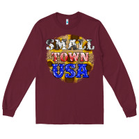 Burgundy small town usa Long Sleeve Tee - JahusDesignShop