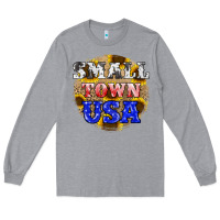 Heather Grey small town usa Long Sleeve Tee - JahusDesignShop