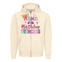 Sandshell mama of the birthday princess Zipper Hoodie - NancyCooperArtShop