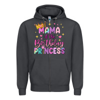 Smoke mama of the birthday princess Zipper Hoodie - NancyCooperArtShop