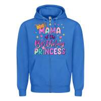 True Royal mama of the birthday princess Zipper Hoodie - NancyCooperArtShop