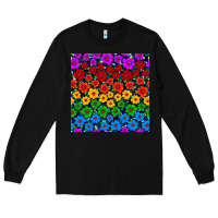 Black Pride lgbtq flowers seamless pattern Long Sleeve Tee - BundleAndBundleShop