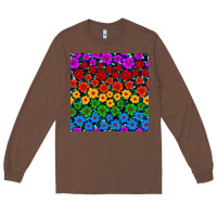 Chestnut Pride lgbtq flowers seamless pattern Long Sleeve Tee - BundleAndBundleShop
