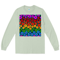 Matcha Pride lgbtq flowers seamless pattern Long Sleeve Tee - BundleAndBundleShop