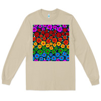 Mushroom Pride lgbtq flowers seamless pattern Long Sleeve Tee - BundleAndBundleShop