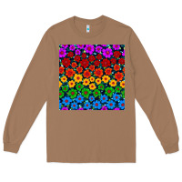 Toasted Coconut Pride lgbtq flowers seamless pattern Long Sleeve Tee - BundleAndBundleShop