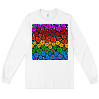 White Pride lgbtq flowers seamless pattern Long Sleeve Tee - BundleAndBundleShop