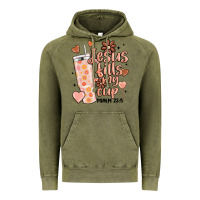 Vintage Olive valentine jesus fills my cup Vintage Hoodie - MaliasSmallBusiness