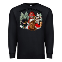 Black hanging with my gnomies Premium Sweatshirt - CowGirlArtShop