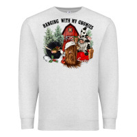 Oatmeal Heather hanging with my gnomies Premium Sweatshirt - CowGirlArtShop