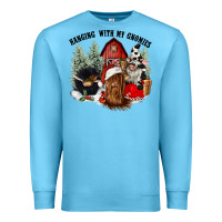 Ocean Blue hanging with my gnomies Premium Sweatshirt - CowGirlArtShop