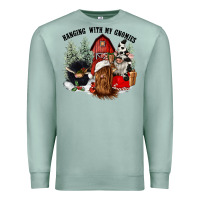 Seafoam hanging with my gnomies Premium Sweatshirt - CowGirlArtShop