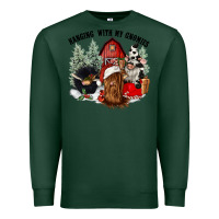 Sports Green hanging with my gnomies Premium Sweatshirt - CowGirlArtShop