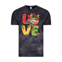 Cloud Black love juneteenth lips Vintage Tee - MaliasSmallBusiness