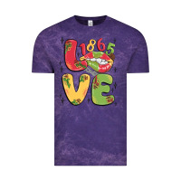 Cloud Purple love juneteenth lips Vintage Tee - MaliasSmallBusiness