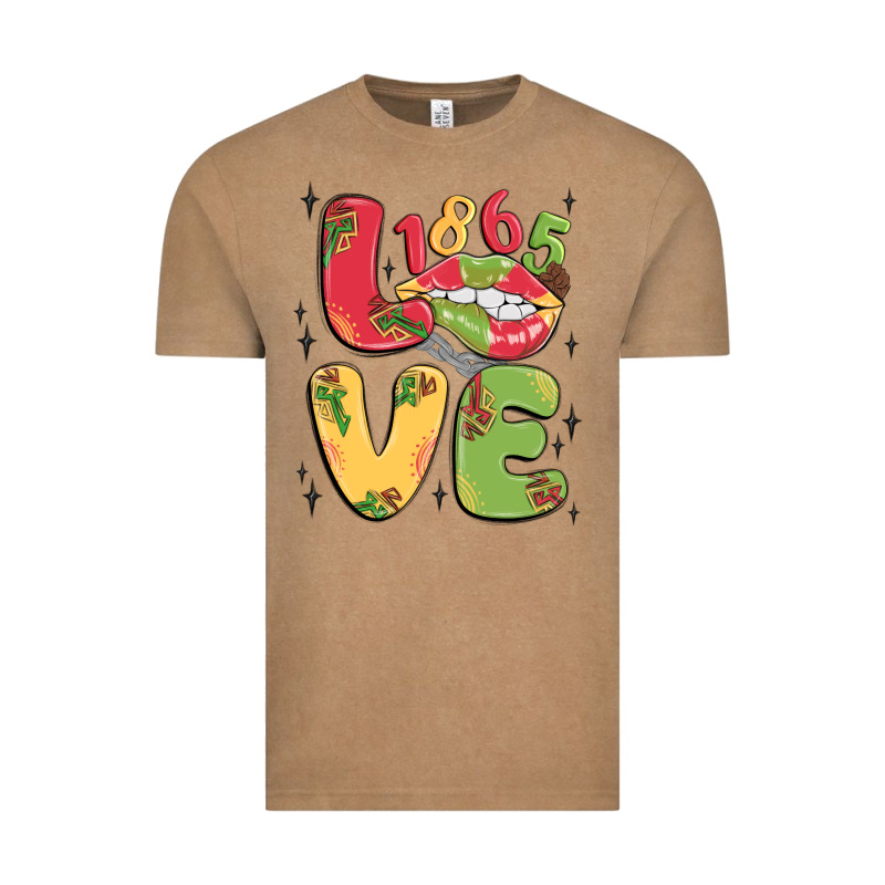 Love Juneteenth Lips Vintage Tee by MaliasSmallBusiness | Teevron