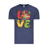 Vintage Denim love juneteenth lips Vintage Tee - MaliasSmallBusiness