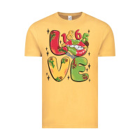 Vintage Mustard love juneteenth lips Vintage Tee - MaliasSmallBusiness