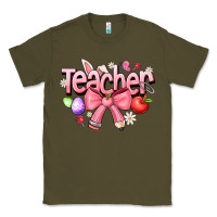 Army Green easter teacher Classic Tee - CowhideDigitalArt
