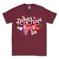 Burgundy easter teacher Classic Tee - CowhideDigitalArt