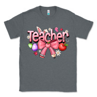 Charcoal Heather easter teacher Classic Tee - CowhideDigitalArt