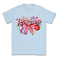 Dusty Blue easter teacher Classic Tee - CowhideDigitalArt